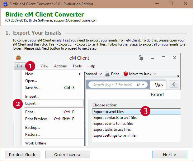 convert em client to microsoft outlook, import em client to microsoft outlook, export em client to microsoft outlook, em client to microsoft outlook converter