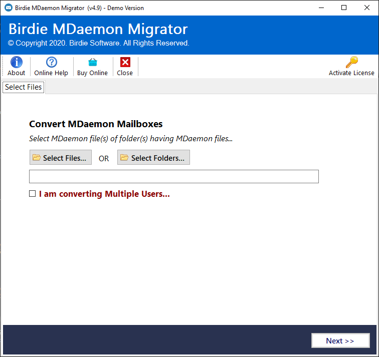 MDaemon Convert to PST - click for full size
