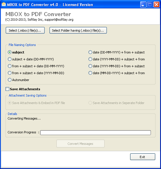 MBOX to PDF Converter 4.1.9