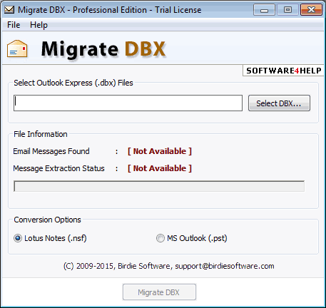 Convert DBX files to PST