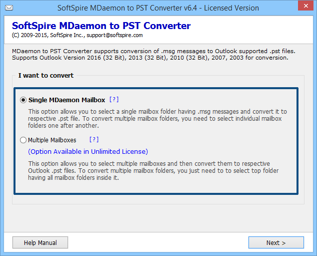 MDaemon Files to PST Converter